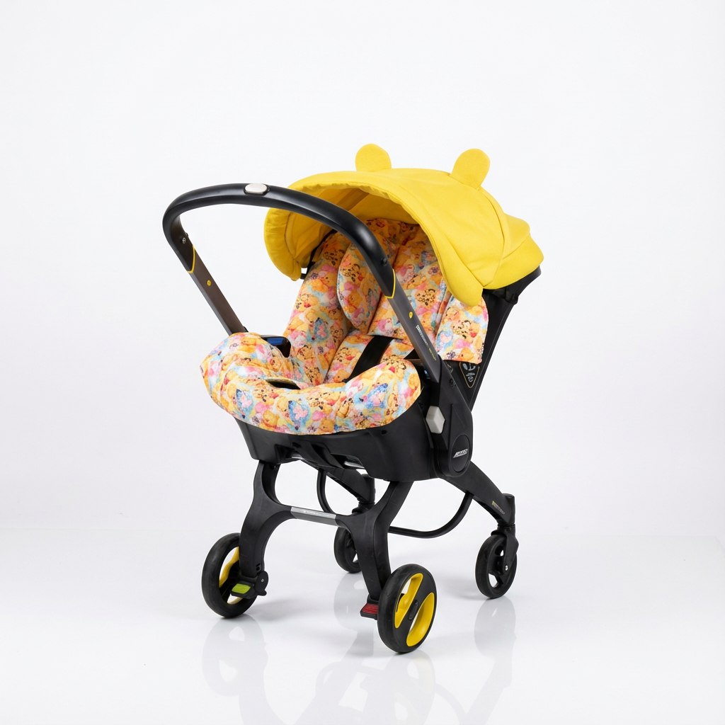 Yellow Bear Baby Car Seat Cover Set – Playful Design – Boss and Baby