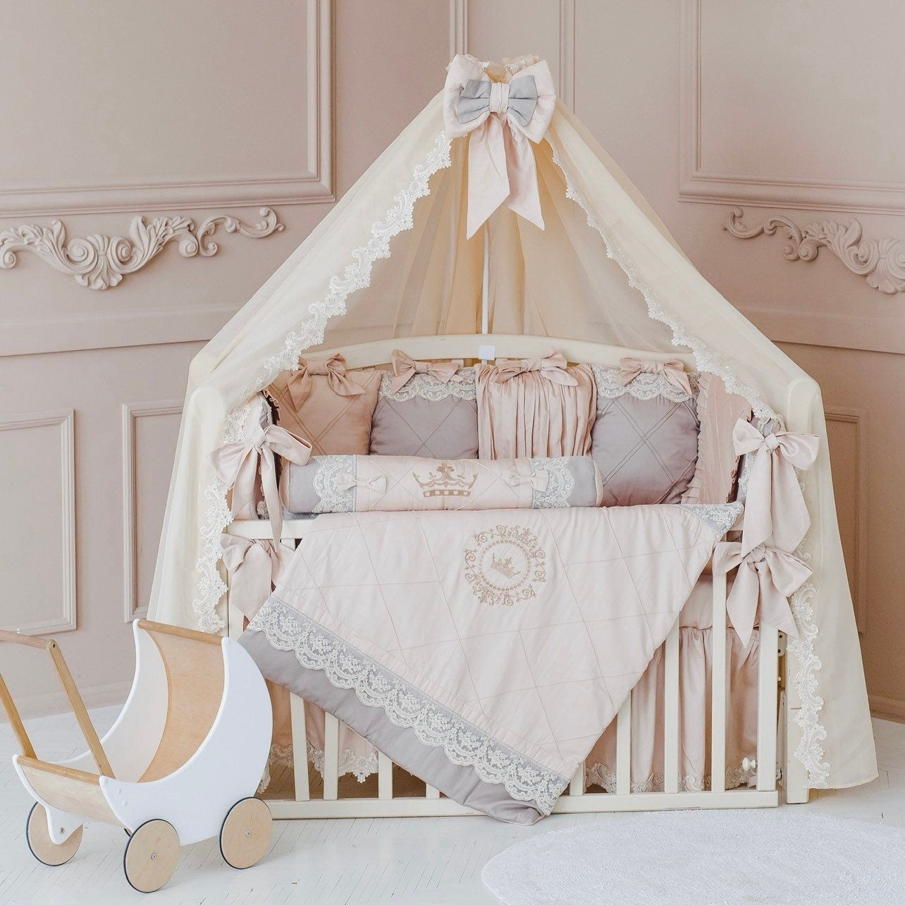 baby nursery neutral crib set