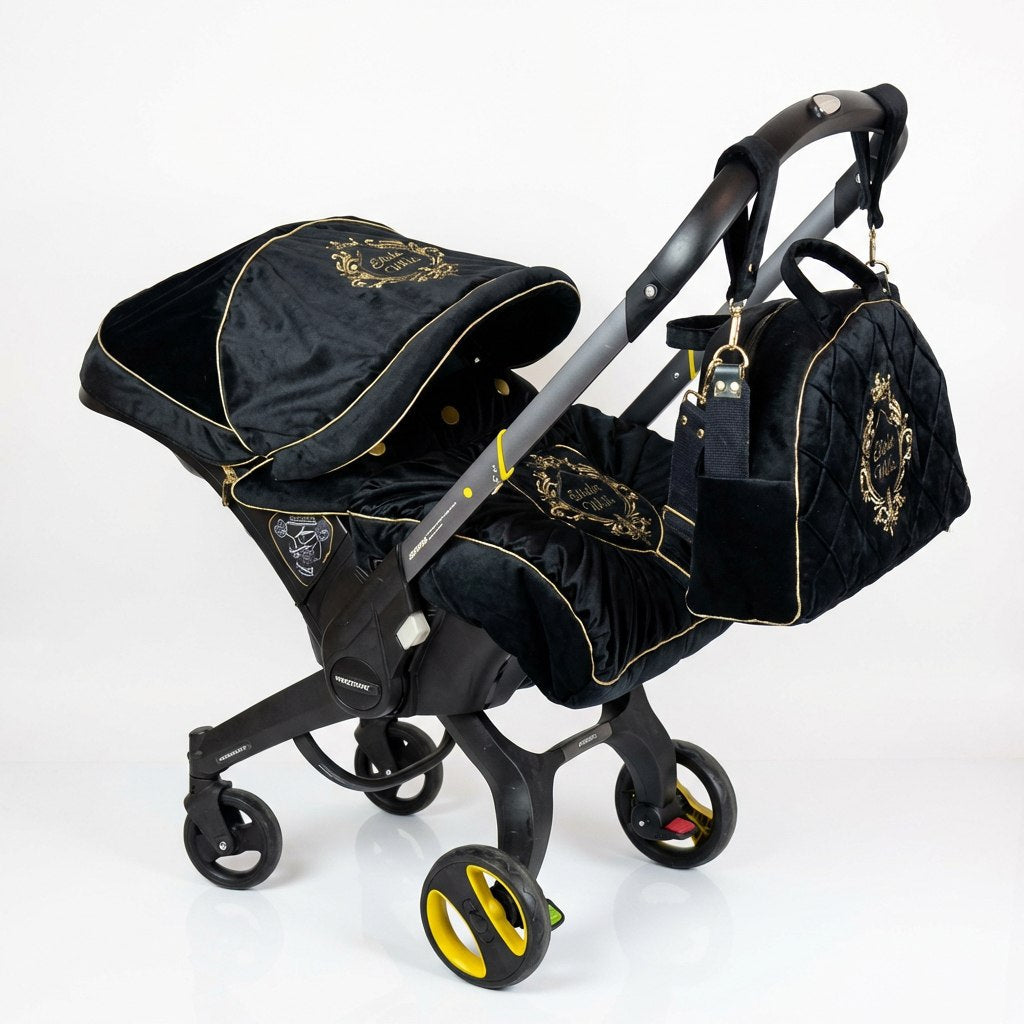 Luxury navy blue Custom Baby Car Seat Covers