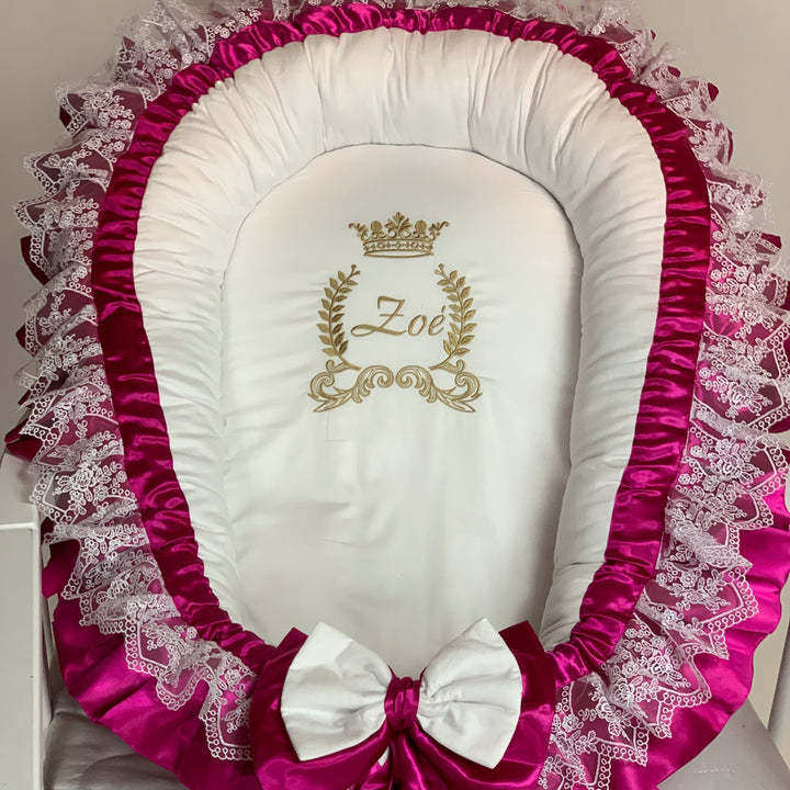 Ruffles Baby Nest  | Royal Embroidered
