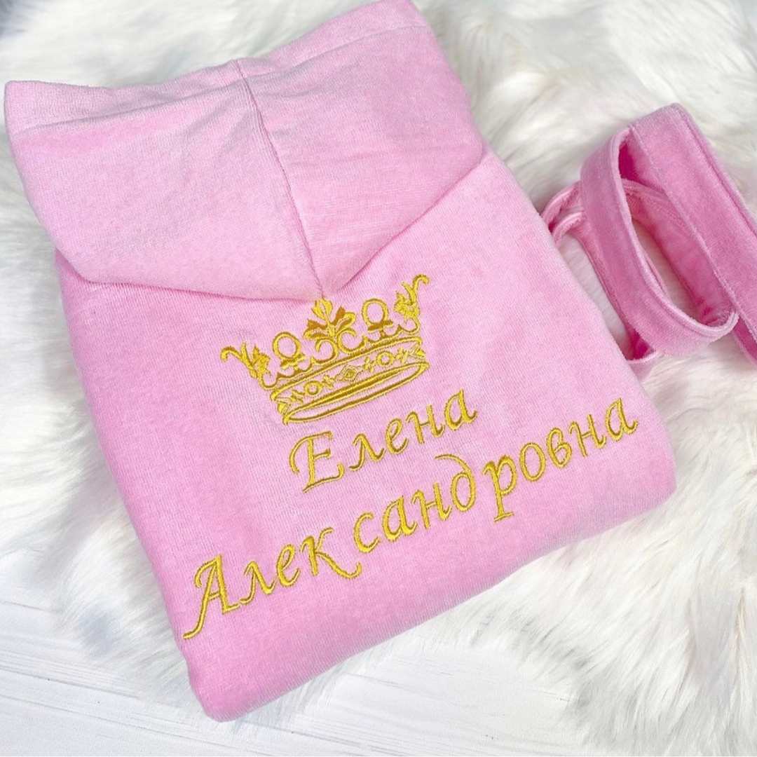Personalized Pink Baby Robe – Monogrammed Cotton Bathrobe