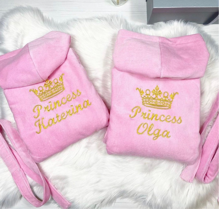 Personalized Pink Baby Robe – Monogrammed Cotton Bathrobe