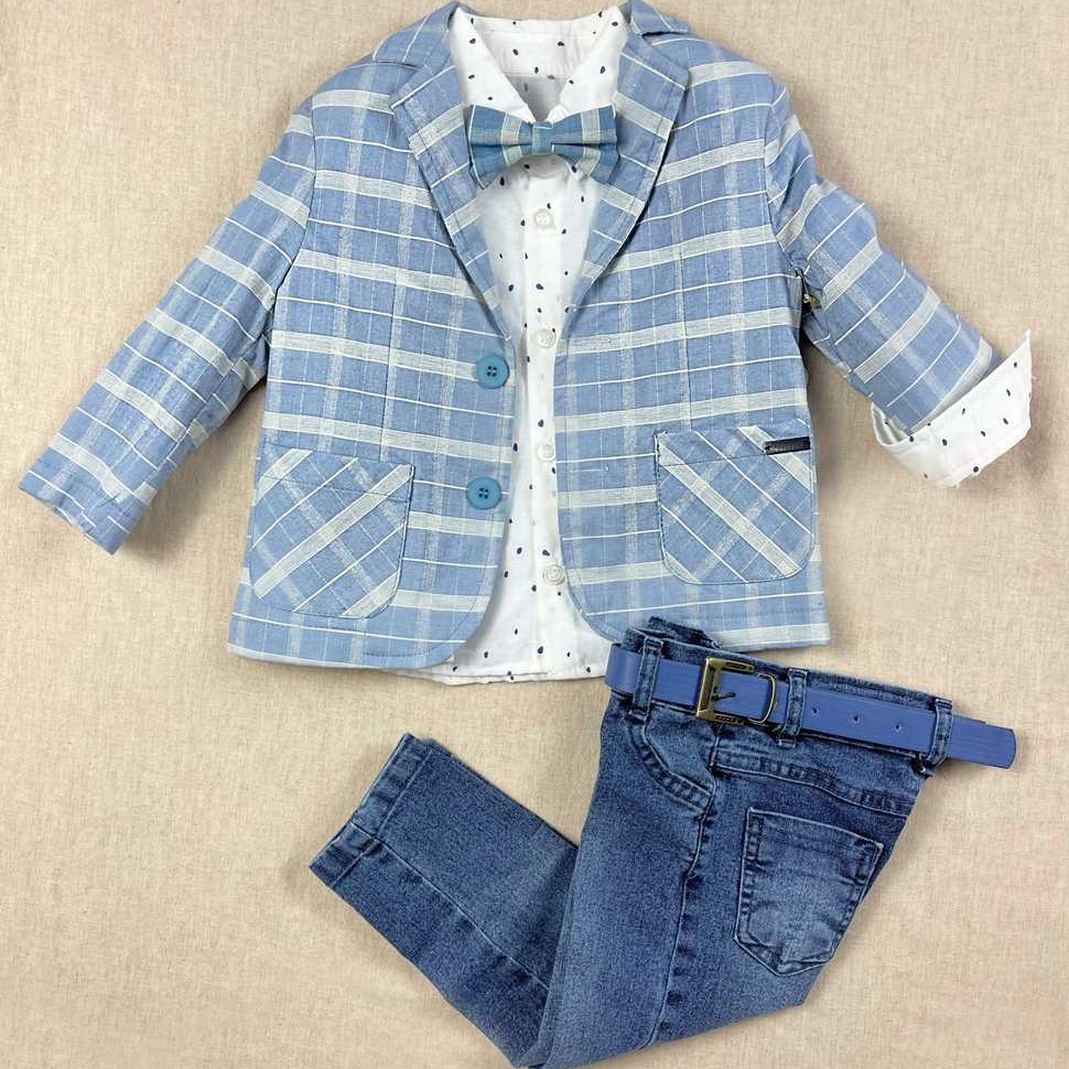 Handmade Kids Tuxedo Jacket and Tartan Suit for Weddings