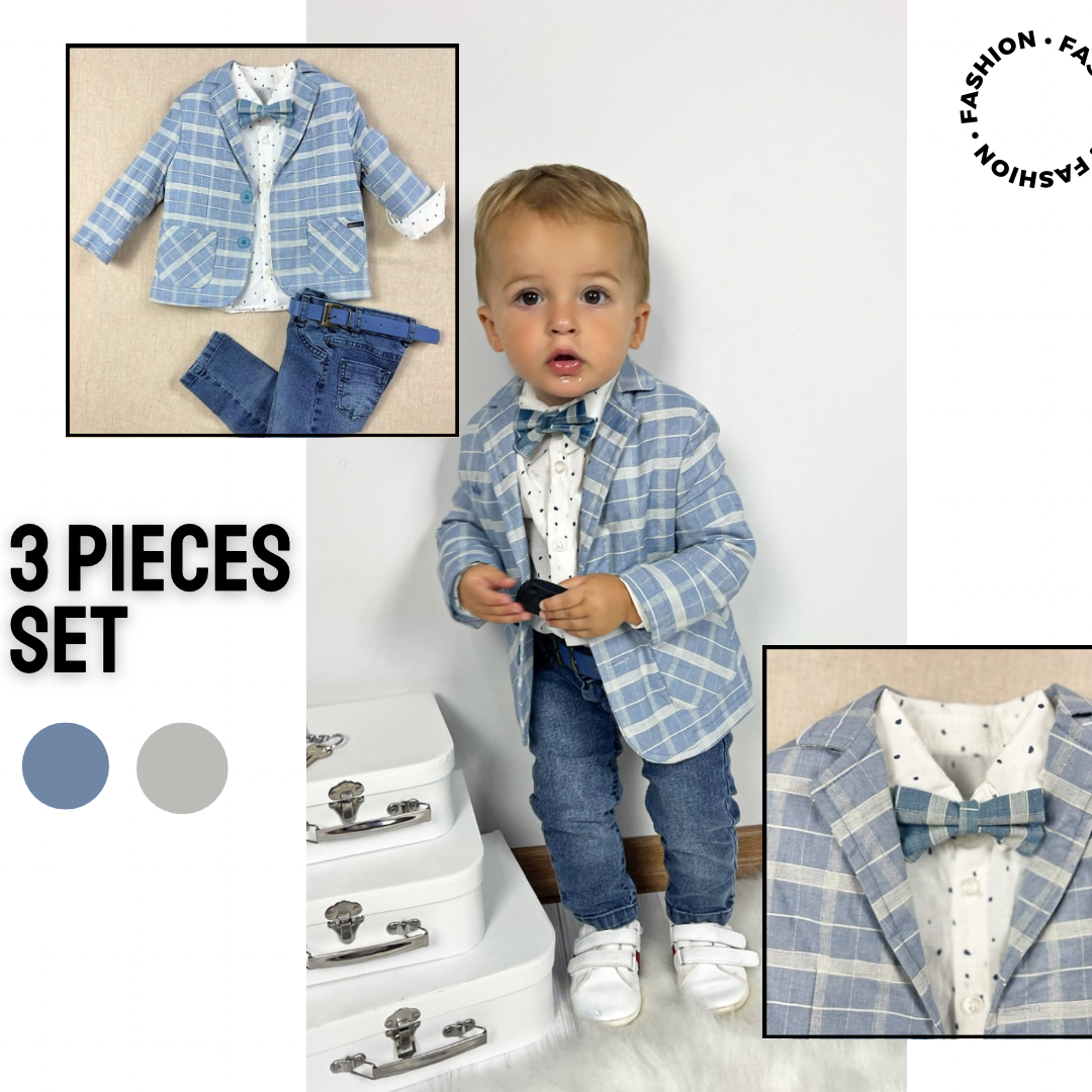 Handmade Kids Tuxedo Jacket and Tartan Suit for Weddings