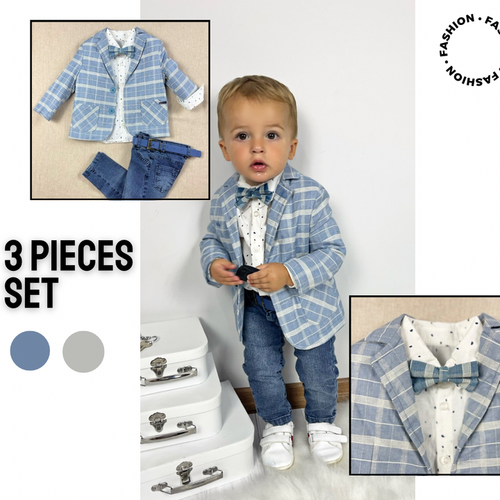 Handmade Kids Tuxedo Jacket and Tartan Suit for Weddings