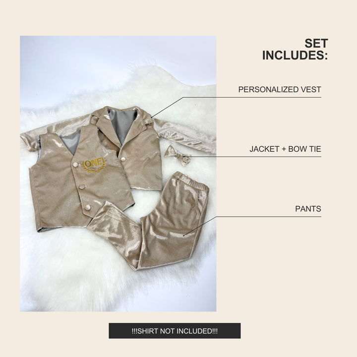 Kids Grey Tuxedo Jacket Formal Ring Bearer Suit