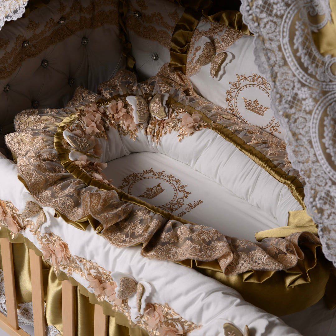 Luxury Royal Gold Crown Crib nest