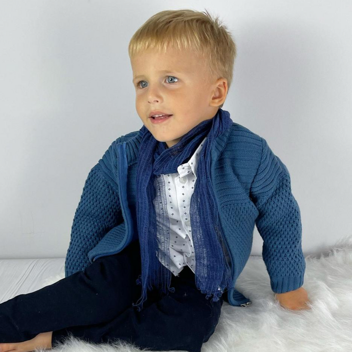 Handmade Navy Blue Boys Suit – Formal Toddler Outfit