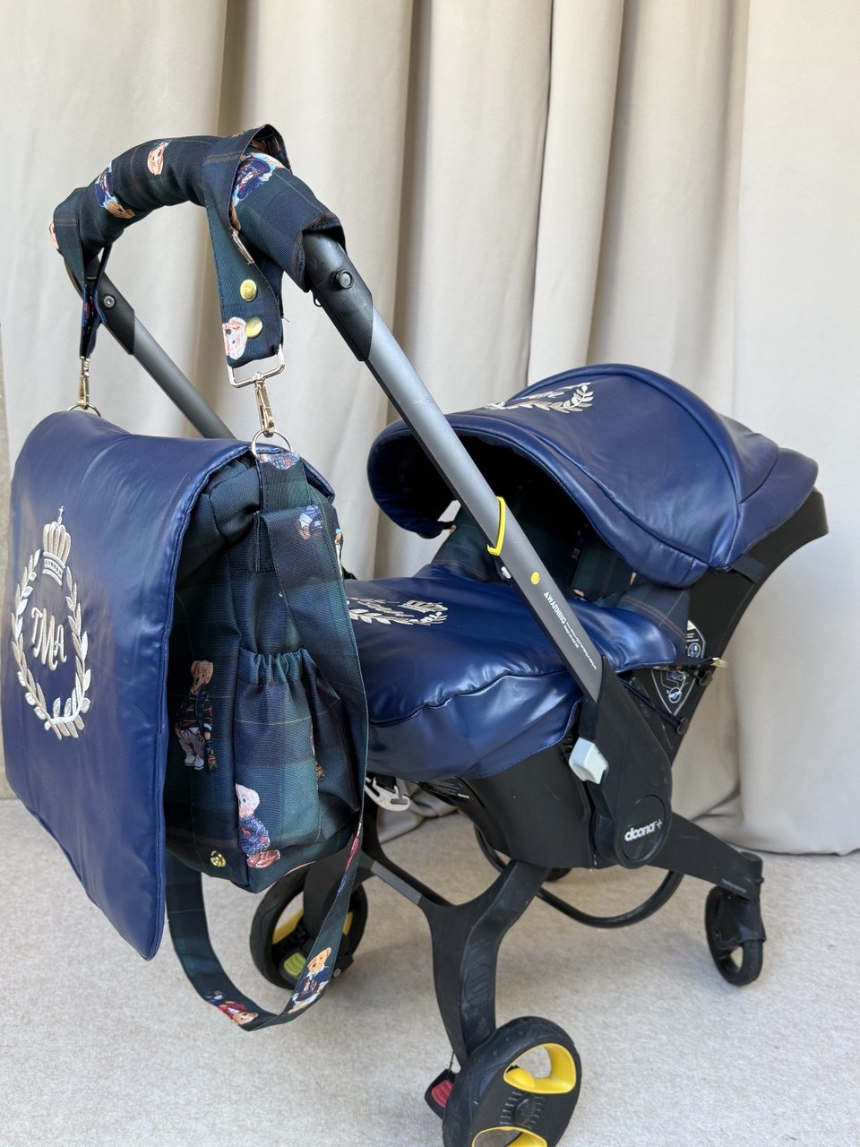 Royal Navy Teddy Bear Baby Car Seat Cover Set