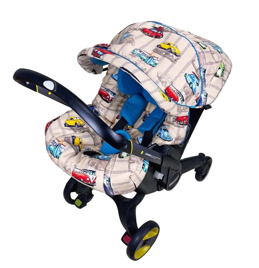 Baby Boy Car Seat Covers: Vintage Volkswagen Van & Retro Car Design