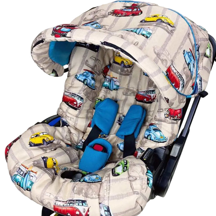 Baby Boy Car Seat Covers: Vintage Volkswagen Van & Retro Car Design