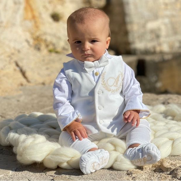 Baby Boy Velvet Tuxedo – Elegant Outfit for Special Occasions
