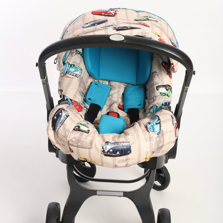 Retro Van Baby Boy Car Seat Cover – Vintage Travel Style