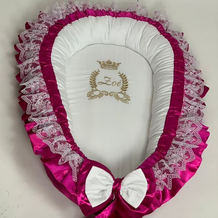 Ruffles Baby Nest for Girls | Royal Embroidered
