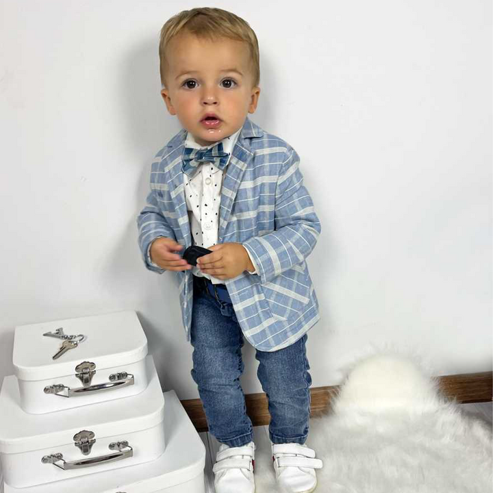 Handmade Kids Tuxedo Jacket and Tartan Suit for Weddings