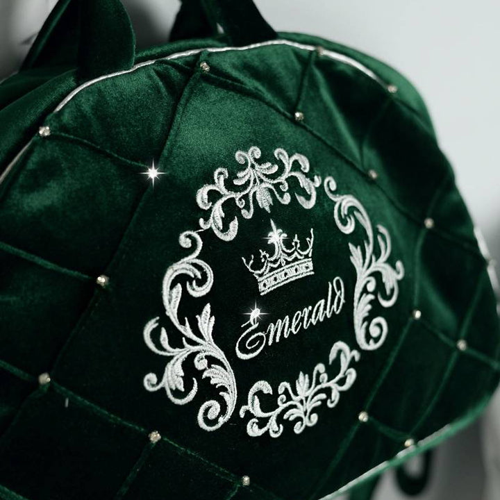 Emerald Green Velvet Infant Car Seat Cover and Accessories