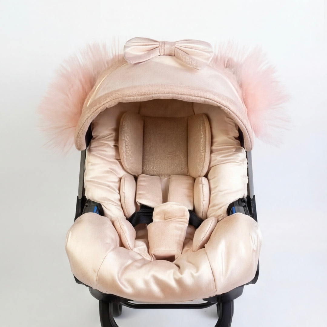 Mermaid Baby Girl Car Seat Cover – Pink Coastal Design