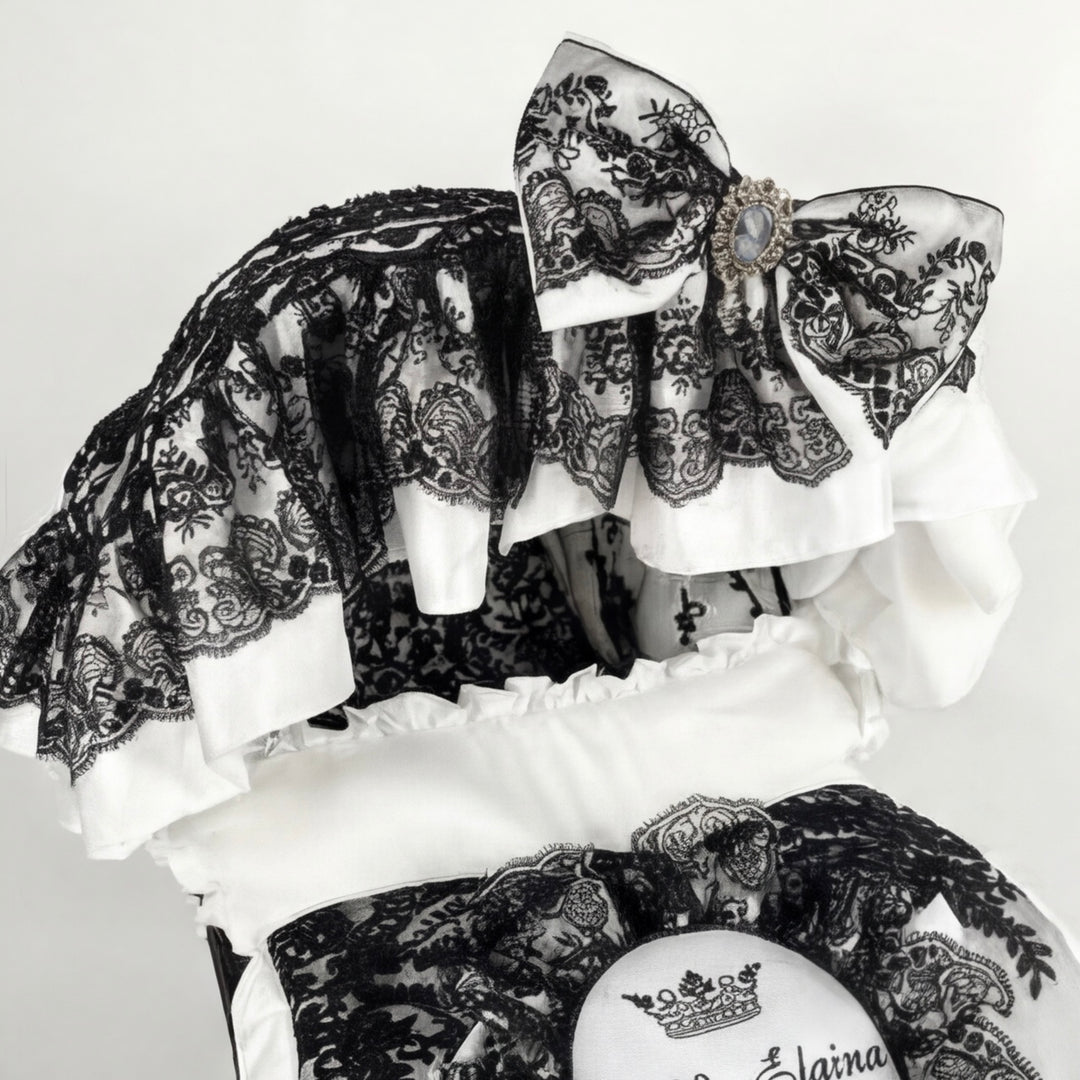 Lace & Ruffles Baby Girl Car Seat Cover – Elegant Design