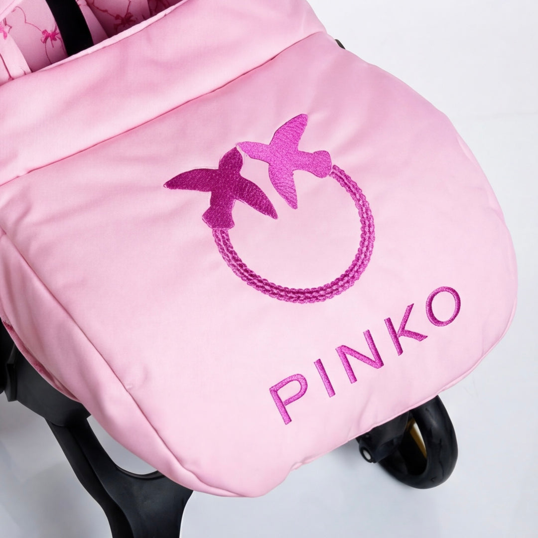 Designer-Inspired Pink Baby Car Seat Cover Set
