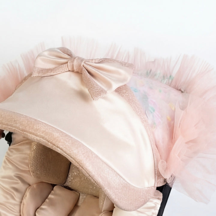 Mermaid Baby Girl Car Seat Cover – Pink Coastal Design