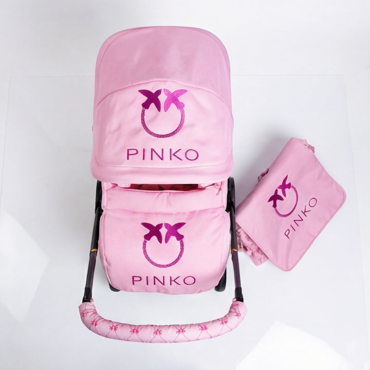 Designer-Inspired Pink Baby Car Seat Cover Set