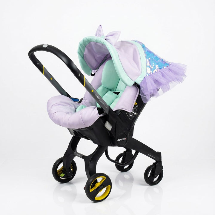 Unicorn & Mermaid Baby Car Seat Cover – Stylish Design