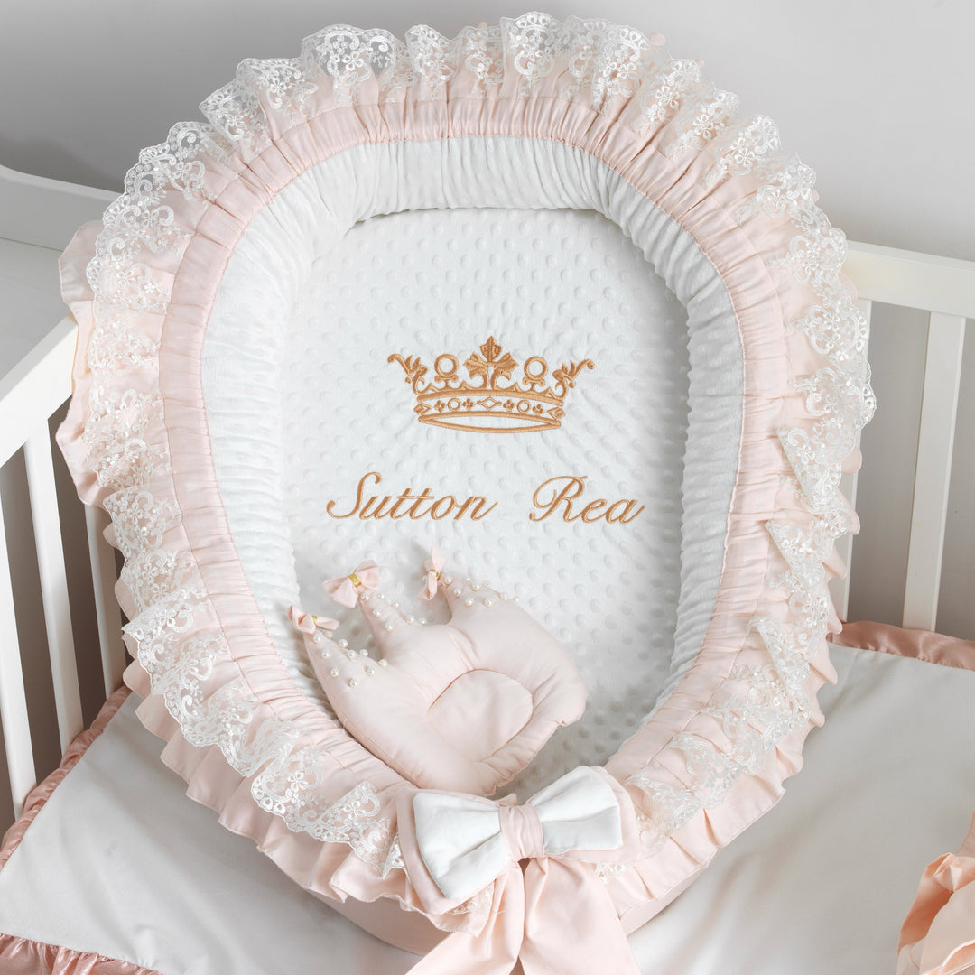 Personalized Cotton Baby Nest Set with Embroidery Name