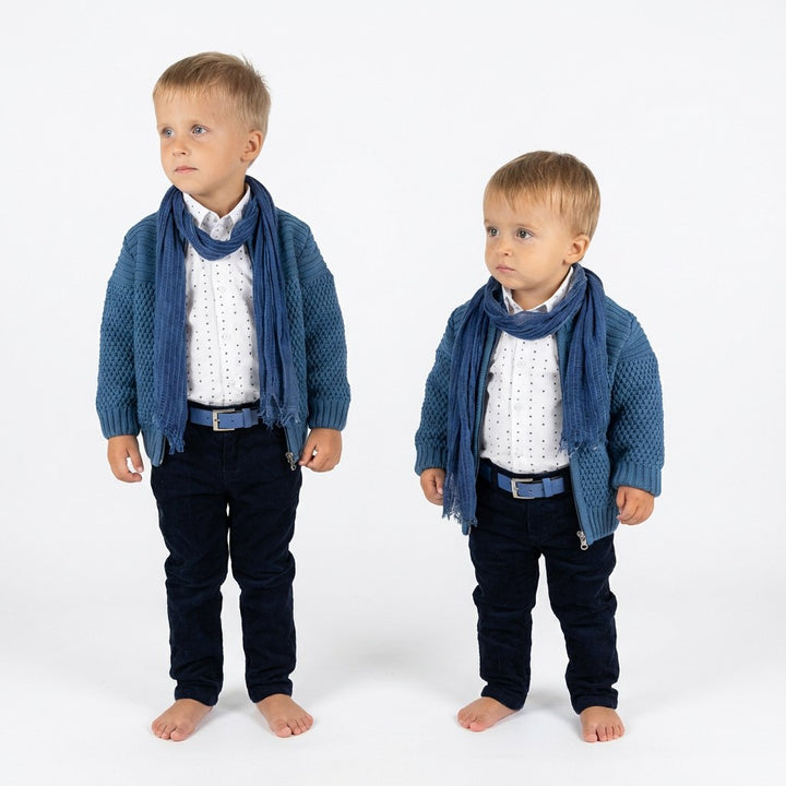 Handmade Navy Blue Boys Suit – Formal Toddler Outfit