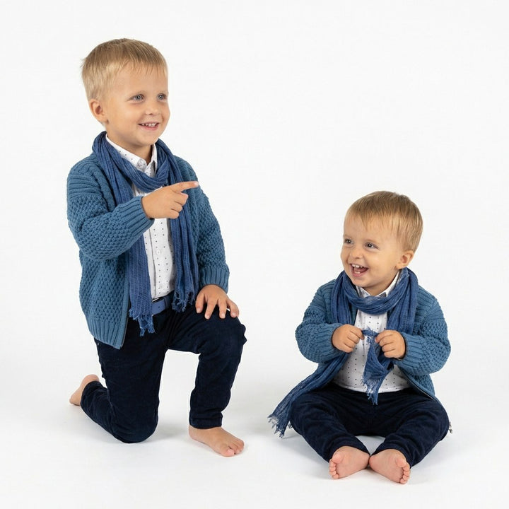 Handmade Navy Blue Boys Suit – Formal Toddler Outfit