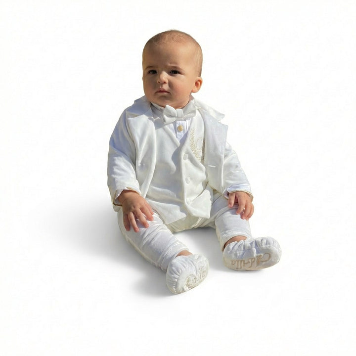 Baby Boy Velvet Tuxedo – Elegant Outfit for Special Occasions