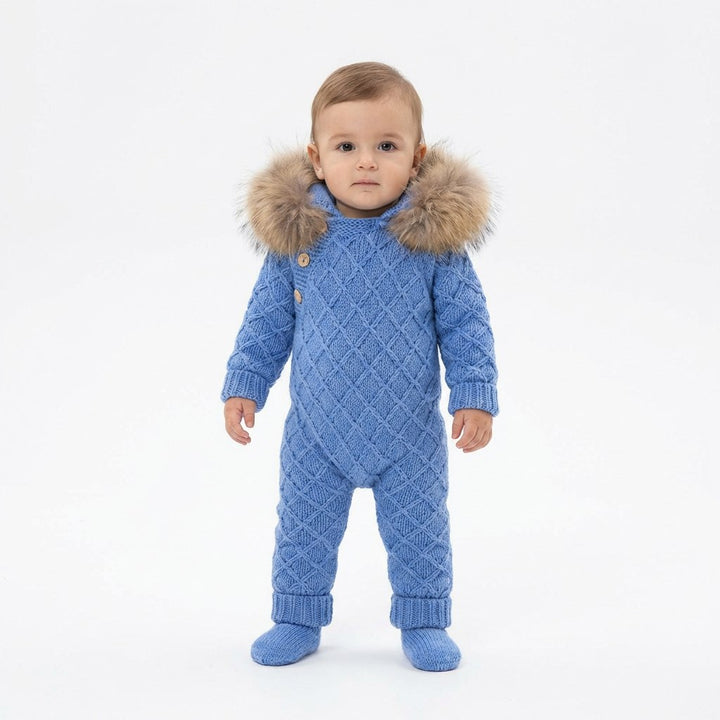 Handmade Baby Knit Pom Pom Hat & Scarf Winter Set