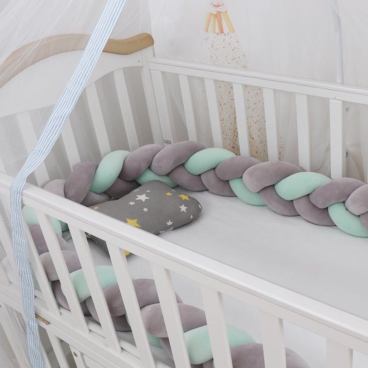 Infant Braided Crib Bumper Pillow – Soft and Safe