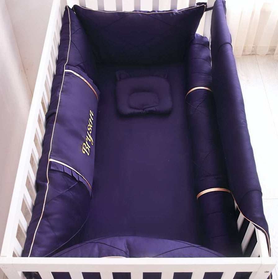 Navy Blue Baby Boy Crib Bedding Set Essentials