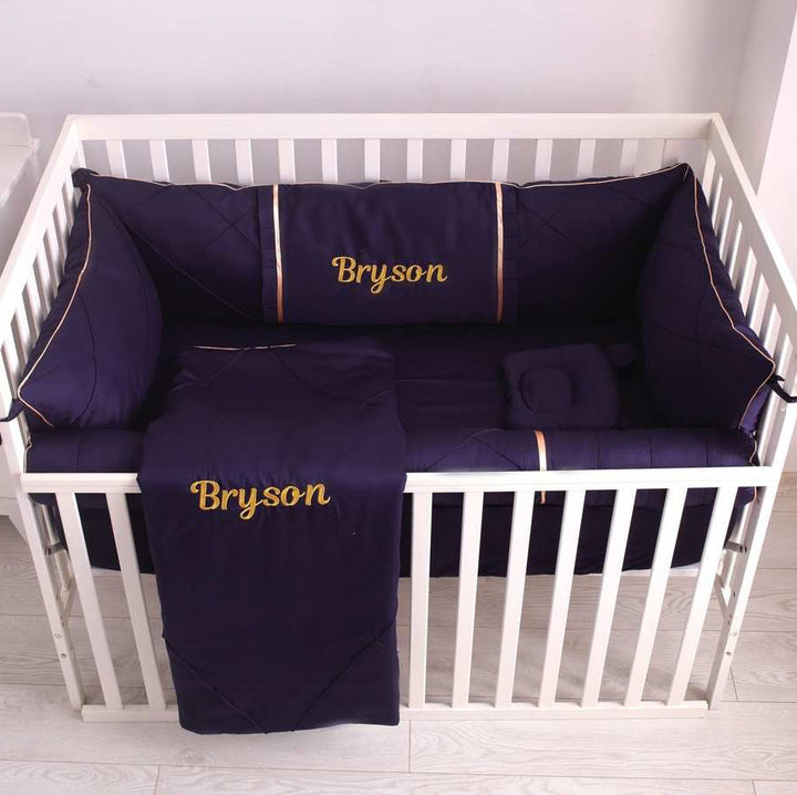 Navy Blue Baby Boy Crib Bedding Set Essentials