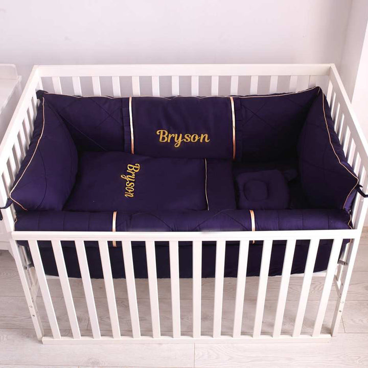 Navy Blue Baby Boy Crib Bedding Set Essentials