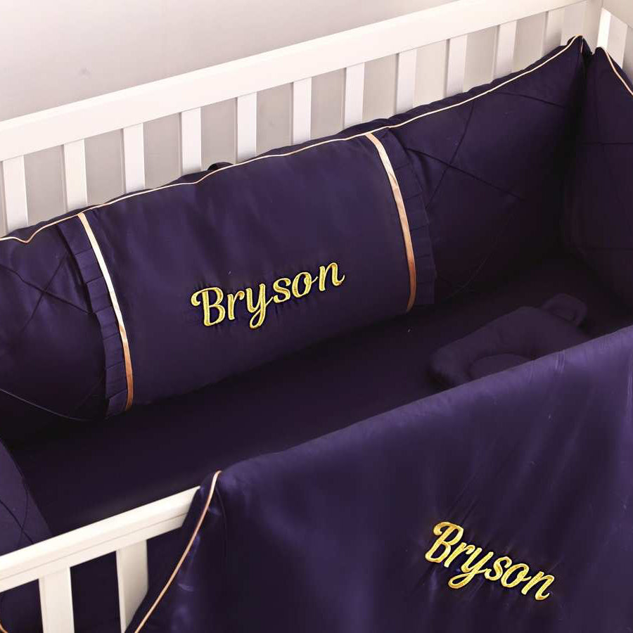 Navy Blue Baby Boy Crib Bedding Set Essentials