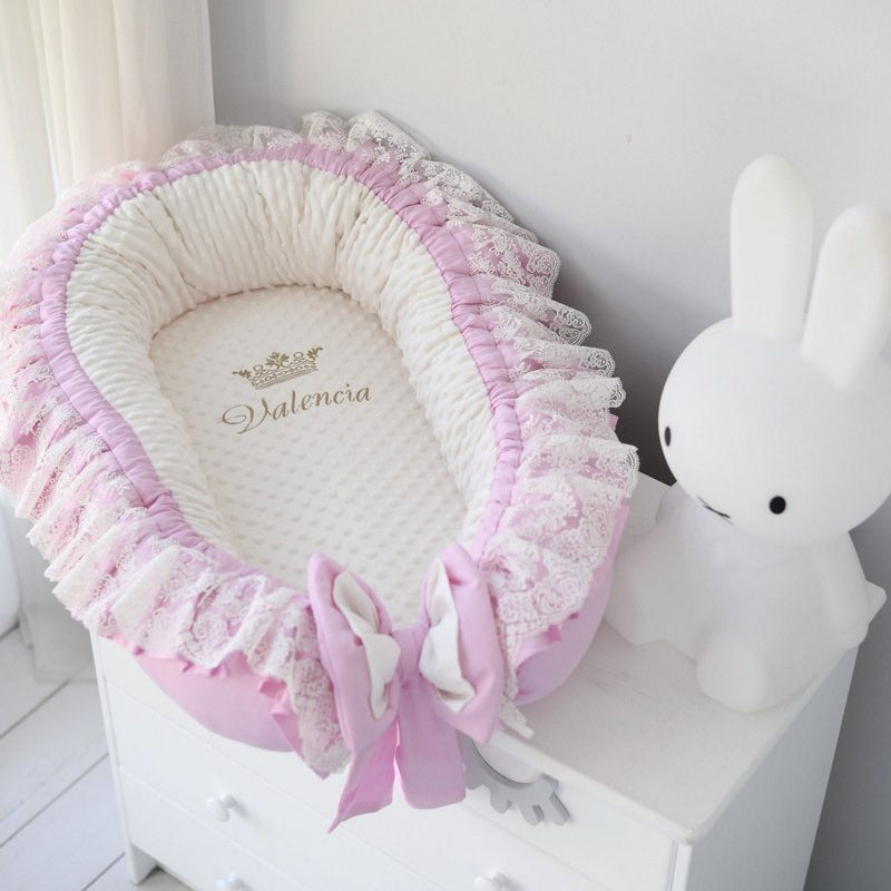 Organic Pink Baby Nest Sleeper – Newborn Co-Sleeper