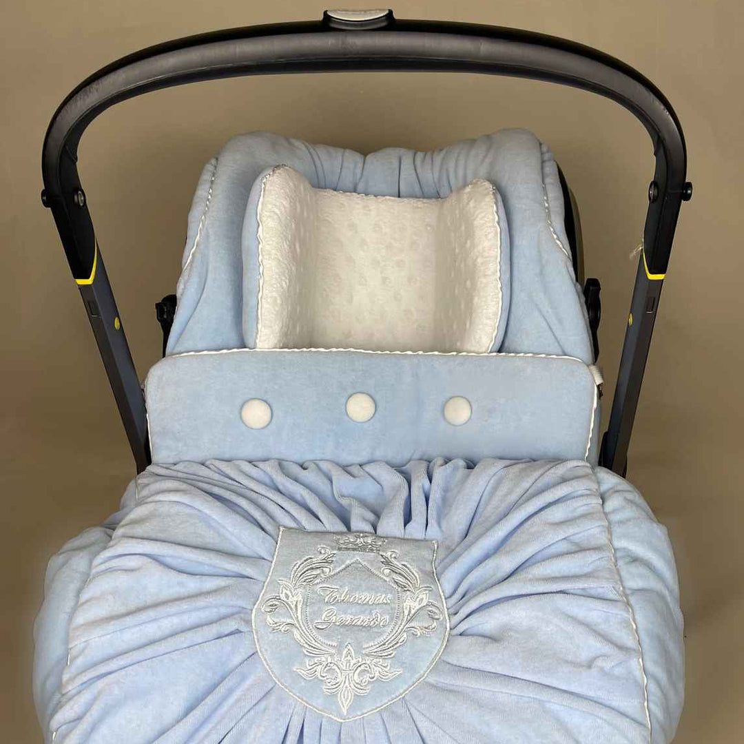 Personalized Baby Car Seat Cover Set – Pastel Comfort