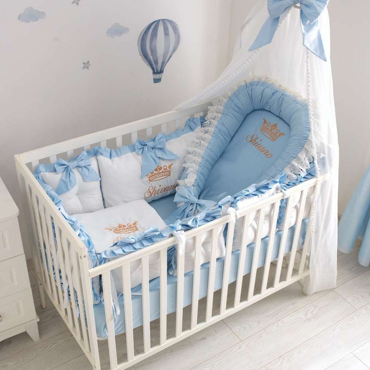 Baby Nest Set with Tulle Canopy for Baby Boy