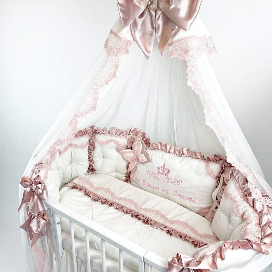 Pink Crib Bedding set
