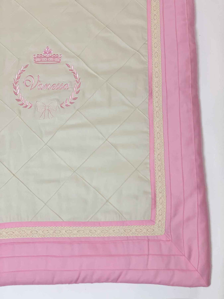 Purple Pink Baby Girl Crib Bedding Set with Canopy
