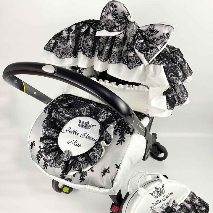 Stylish Baby Girl Car Seat & Stroller Cover – Lace & Ruffles