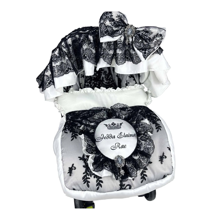 Stylish Baby Girl Car Seat & Stroller Cover – Lace & Ruffles