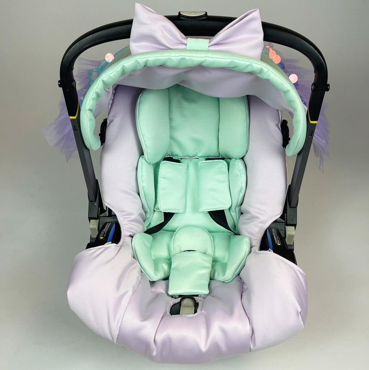 Unicorn & Mermaid Baby Car Seat Cover – Stylish Pram Accessory