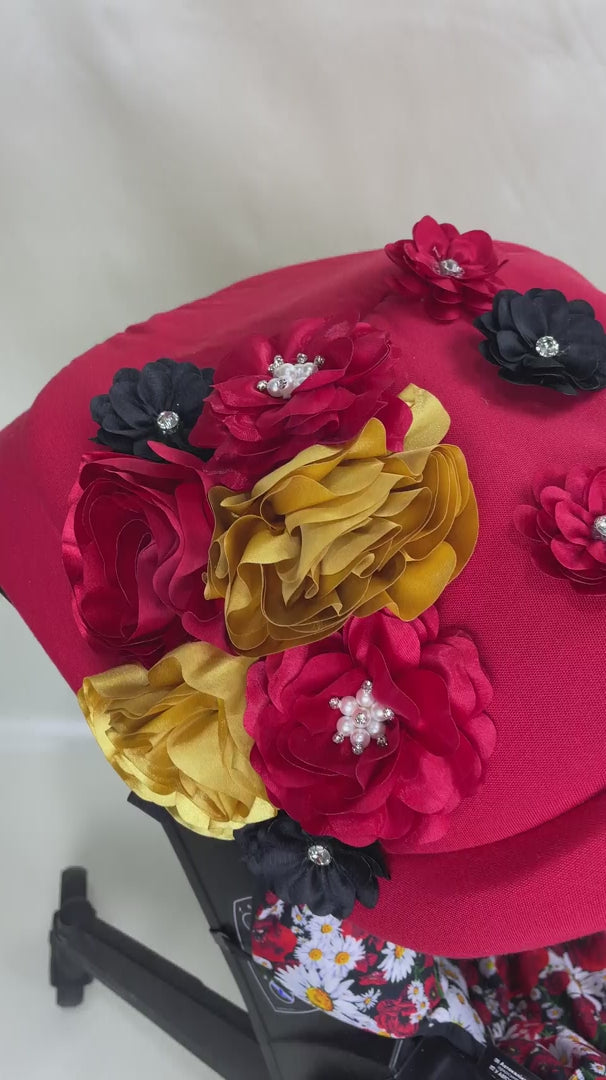 Red Flower Doona Stroller & Car Seat Cover – Baby Girl