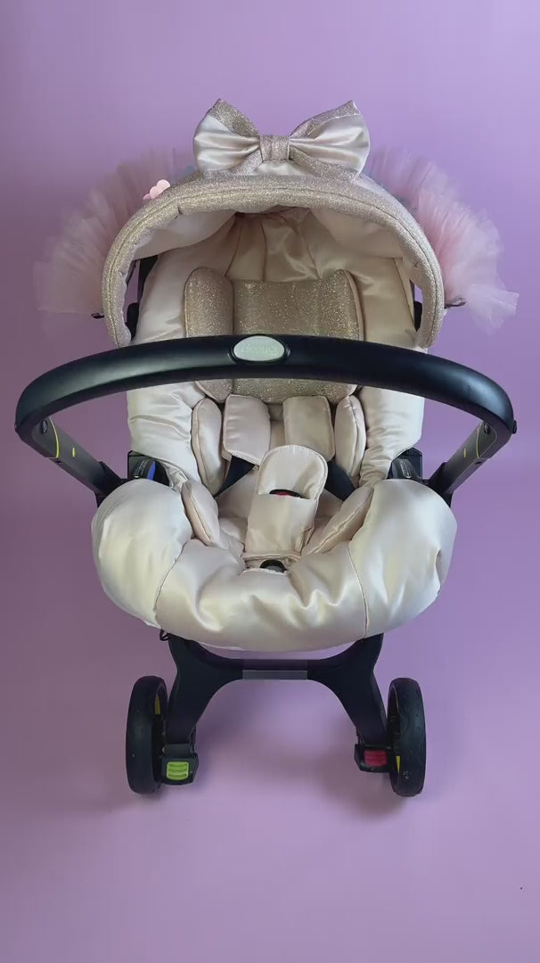Mermaid Pram & Stroller Car Seat Cover – Baby Girl Comfort