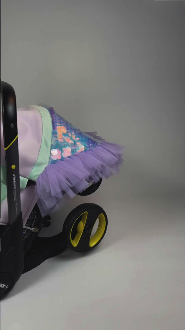 Unicorn & Mermaid Baby Car Seat Cover – Stylish Pram Accessory