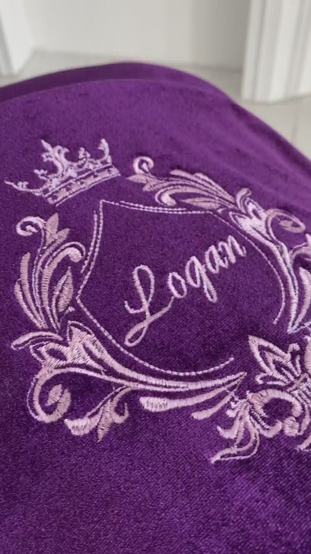 Personalized Purple Infant Car Seat Cover & Accessories