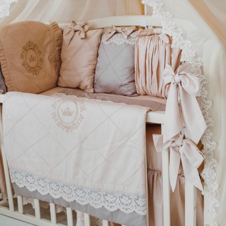 Cream Beige Crib Bedding Set 