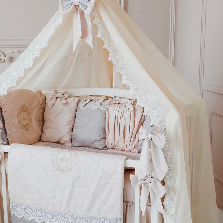 Beige Crib Bedding Set 